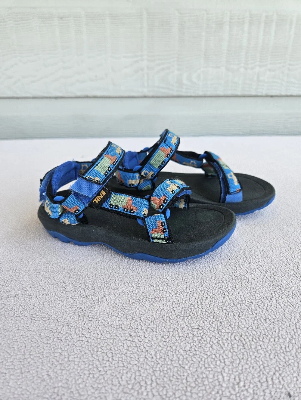 Teva Hurricane XLT 2 Hiking Sport Sandals Toddler SZ 7 Blue Trucks Hook & Loop